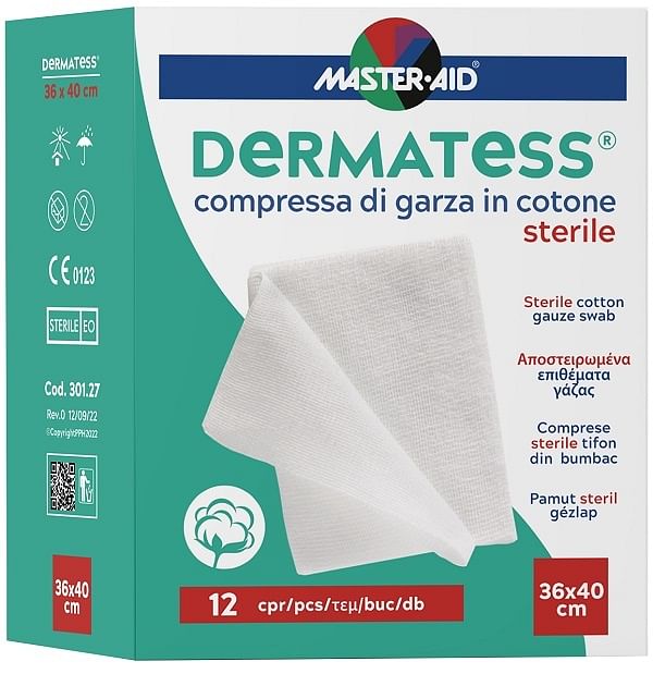 Garza Idrofila Dermatess Cotone 36 X40 12 Pezzi