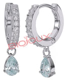 BJT318 ORECCHINI INES AQUA STAINLESS STEEL