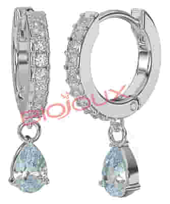 BJT318 ORECCHINI INES AQUA STAINLESS STEEL