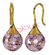 BJT322 ORECCHINI CARMEN ROSA GOLD PLATED