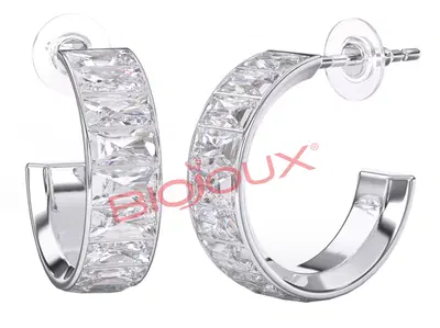 BJT327 ORECCHINI CLOE WHITE STAINLESS STEEL BJT327 ORECCHINI CLOE WHITE STAINLESS STEEL