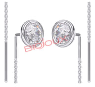 BJT331 ORECCHINI GWENDA SWAROVSKI STAINLESS STEEL