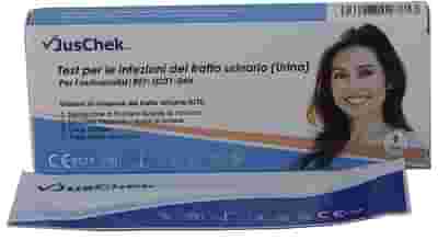 TEST RAPIDO JUSCHEK INFEZIONI TRATTO URINARIO AUTODIAGNOSTICO RILEVAZIONE QUALITATIVA LEUCOCITI/SANGUE/NITRITI/PROTEINE NELL'URINA UMANA