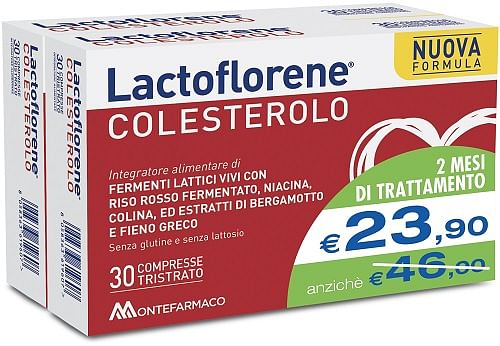 Lactoflorene Colesterolo Bipack 30 Capsule + 30 Capsule