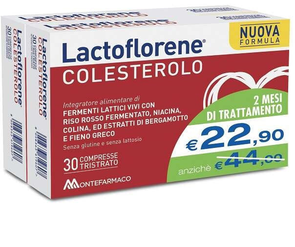 LACTOFLORENE COLESTEROLO BIPACK 30 CAPSULE + 30 CAPSULE