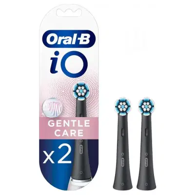 ORALB IO GENT REFILL GENTLE CARE BLACK 2 PEZZI ORALB IO GENT REFILL GENTLE CARE BLACK 2 PEZZI