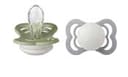 BIBS CIUCCIO GLOW SUPREME SIMMETRICO SILICONE SALVIA/NUVOLA SIZE 1 BOX 2 PEZZI