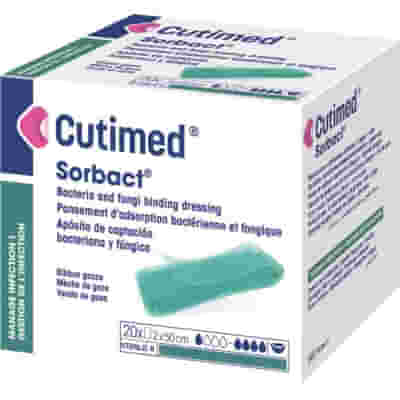 MEDICAZIONE ADSORBENTE DI CAPTAZIONE BATTERICA IN ZAFFO CUTIMED SORBACT 2X50 CM 20 PEZZI