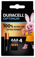 DURACELL OPTIMUM AAA B4 4 PILE BLISTER