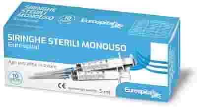 SIRINGA MONOUSO EUROSPITAL STERILE CAPACITA' 5 ML 10 PEZZI