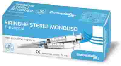 SIRINGA STERILE MONOUSO EUROSPITAL 5 ML 10 PEZZI