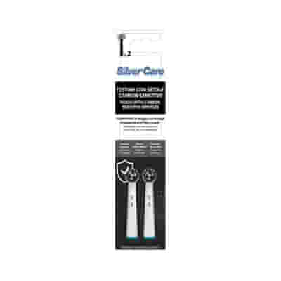 SILVERCARE CARBON 2 TESTINE RICAMBIO COMPATIBILI ORAL B