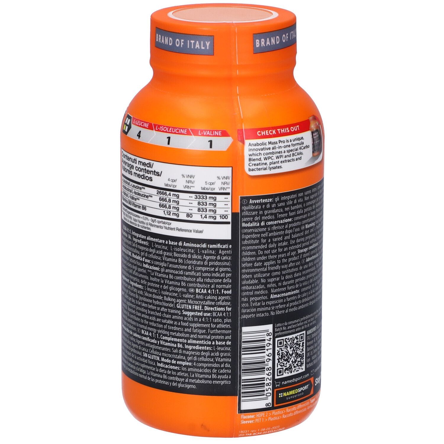 BCAA 4:1:1 EXTREMEPRO 210 COMPRESSE
