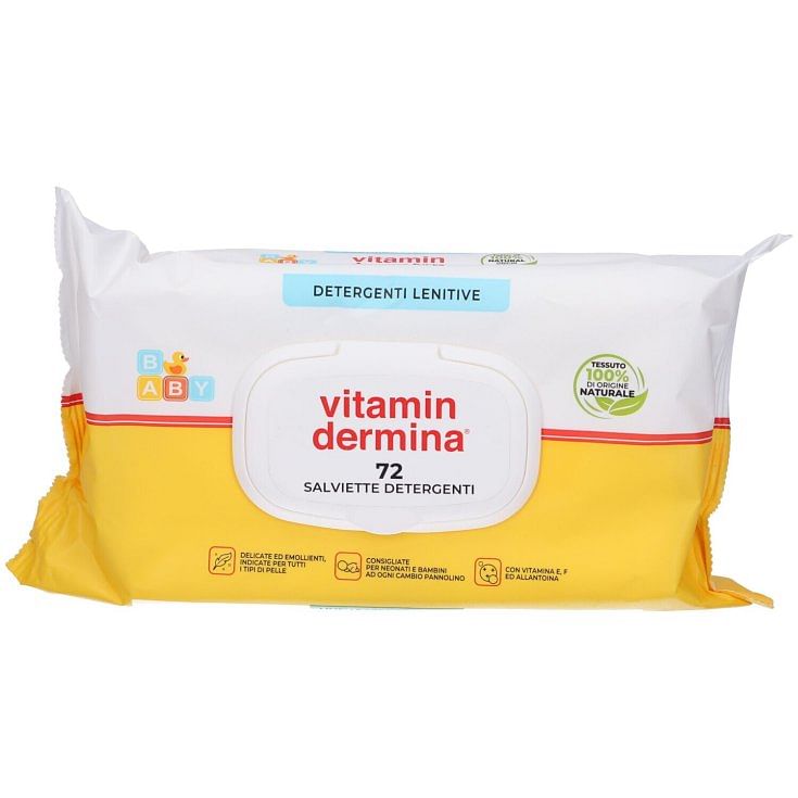 Vitamin Dermina Baby Salviette Detergenti Lenitive 72 Pezzi