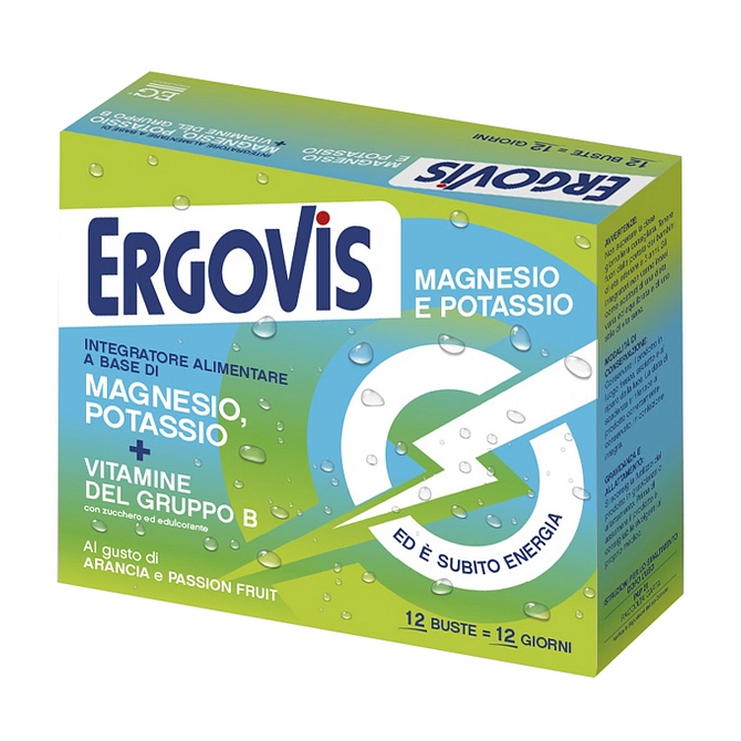 Ergovis Mg+K Vitamine B Con Zucchero 12 Bustine