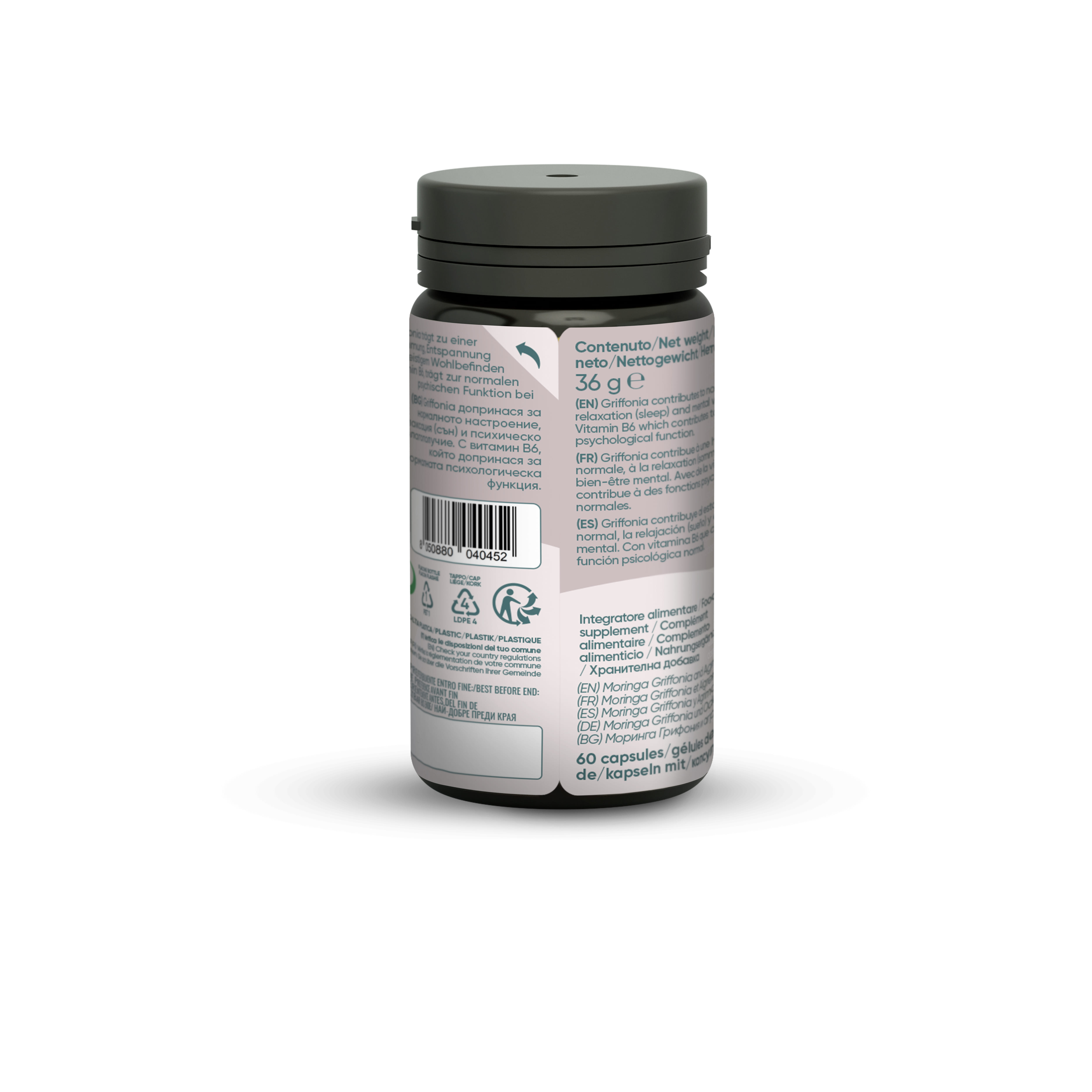 Integratore Benessere Mentale Moringa e Griffonia - 60 Capsule