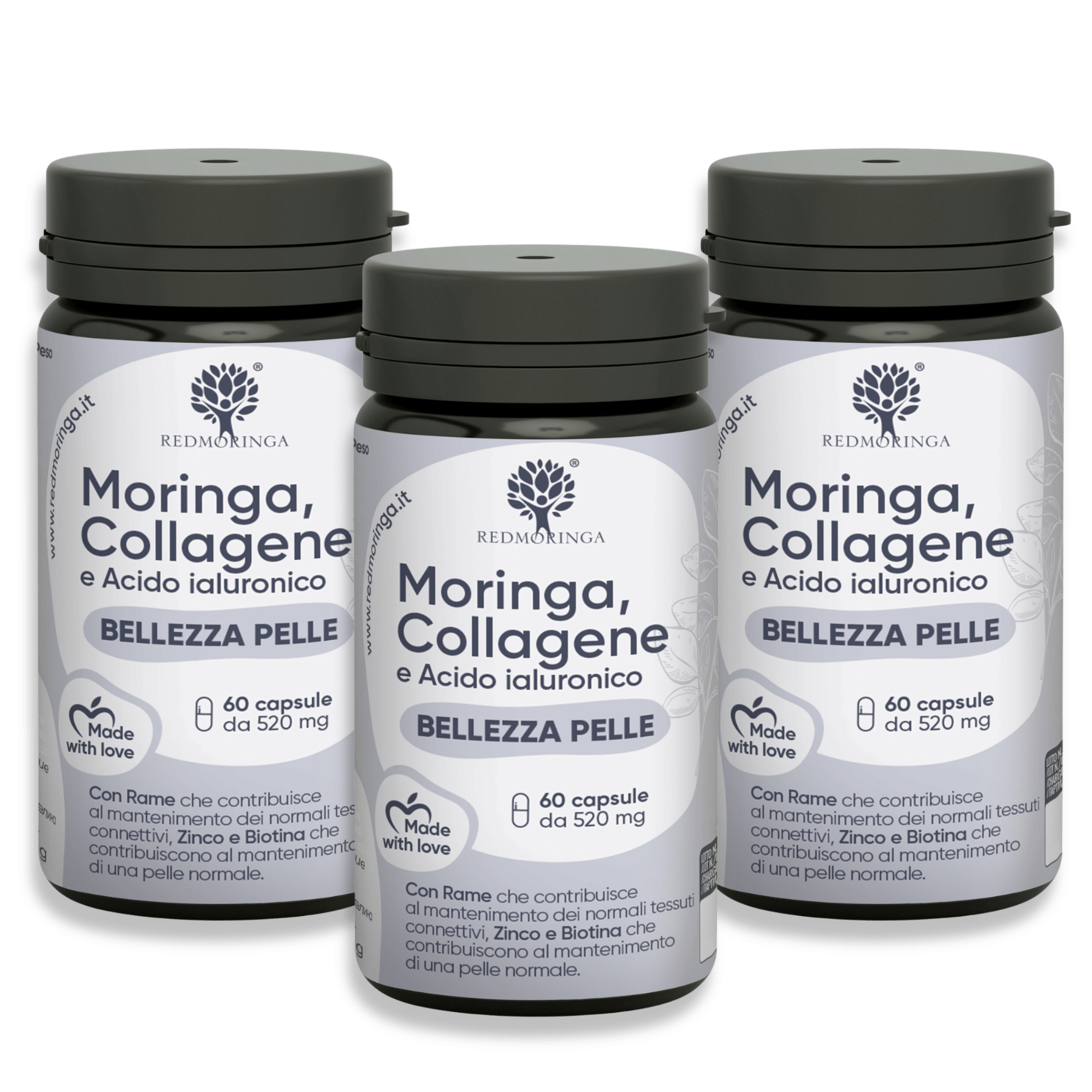 REDMORINGA MORINGA COLLAGENE ACIDO IALURONICO 60 CAPSULE