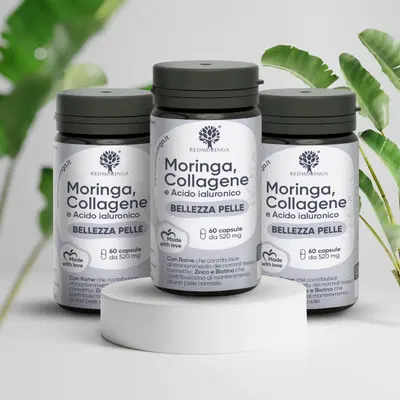 REDMORINGA MORINGA COLLAGENE ACIDO IALURONICO 60 CAPSULE REDMORINGA MORINGA COLLAGENE ACIDO IALURONICO 60 CAPSULE