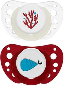 Chicco Succhietti Air Rosso Lumi Silicone 16 36 Mesi 2 Pezzi