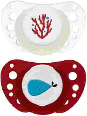 CHICCO SUCCHIETTI AIR ROSSO LUMI SILICONE 16-36 MESI 2 PEZZI