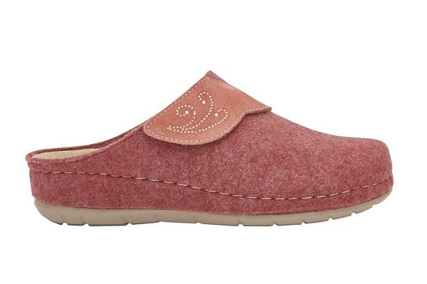 Bruges Wool+Suede Pantofola Woman Rose 36