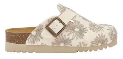 DAKOTA AD FLORAL PRINTED RECYCLED FELT CIABATTA WOMAN BEIGE 37 DAKOTA AD FLORAL PRINTED RECYCLED FELT CIABATTA WOMAN BEIGE 37