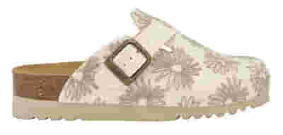 DAKOTA AD FLORAL PRINTED RECYCLED FELT CIABATTA WOMAN BEIGE 37