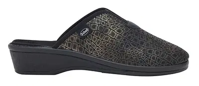 ELSA REPTILE PRINTED ELASTICATED CIABATTA WOMAN PEWTER 37 ELSA REPTILE PRINTED ELASTICATED CIABATTA WOMAN PEWTER 37