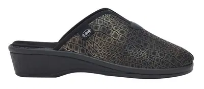 ELSA REPTILE PRINTED ELASTICATED CIABATTA WOMAN PEWTER 39 ELSA REPTILE PRINTED ELASTICATED CIABATTA WOMAN PEWTER 39