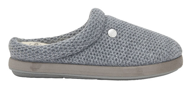 Holly Knitted Textile Pantofola Woman Grey 36