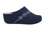 INVERNESS STRASS WEDGE WOOL+SUEDE PANTOFOLA WOMAN NAVY BLUE 41