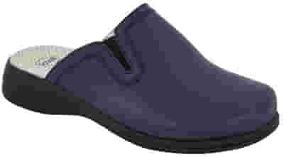 NEW TOFFEE LEATHER CIABATTA WOMAN NAVY BLUE 39