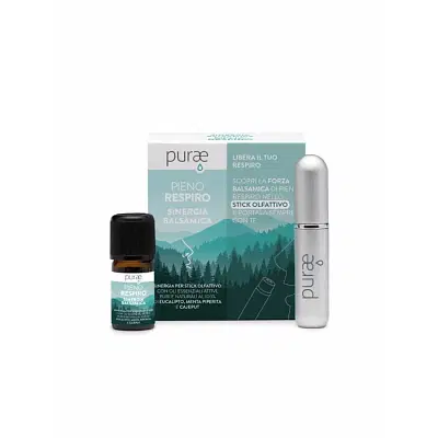 PURAE KIT SINERGIA BALSAMICA PER INALAZIONE CON STICK OLFATTIVO PIENO RESPIRO 5 ML PURAE KIT SINERGIA BALSAMICA PER INALAZIONE CON STICK OLFATTIVO PIENO RESPIRO 5 ML