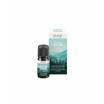 PURAE SINERGIA BALSAMICA PER DIFFUSIONE CON OLI ESSENZIALI PIENO RESPIRO 10 ML PURAE SINERGIA BALSAMICA PER DIFFUSIONE CON OLI ESSENZIALI PIENO RESPIRO 10 ML