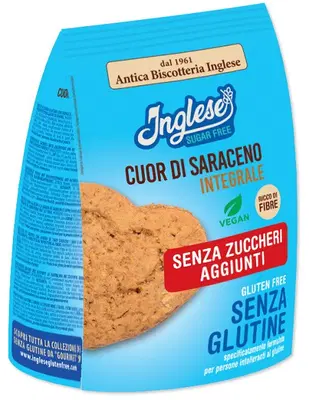INGLESE BISCOTTI CUOR DI SARACENO INTEGRALI SENZA ZUCCHERI AGGIUNTI 200 G INGLESE BISCOTTI CUOR DI SARACENO INTEGRALI SENZA ZUCCHERI AGGIUNTI 200 G