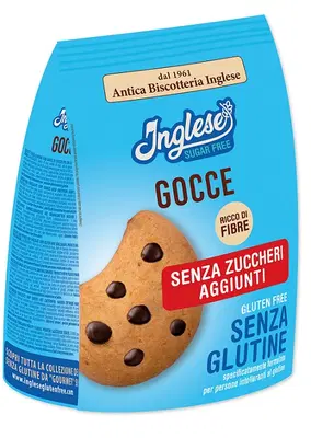 INGLESE BISCOTTI GOCCE DI CIOCCOLATO SENZA ZUCCHERI AGGIUNTI 200 G INGLESE BISCOTTI GOCCE DI CIOCCOLATO SENZA ZUCCHERI AGGIUNTI 200 G