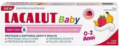 LACALUT DENTIFRICIO BABY 0-2 ANNI 55 ML BANANA LAMPONE LACALUT DENTIFRICIO BABY 0-2 ANNI 55 ML BANANA LAMPONE