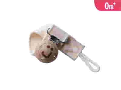 WOODEN CLIP CATENELLA CON CORDINO BEIGE