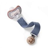 WOODEN CLIP CATENELLA CON CORDINO BLU