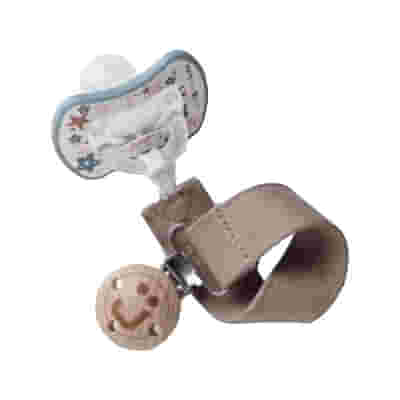 WOODEN CLIP CATENELLA CON CORDINO MARRONE