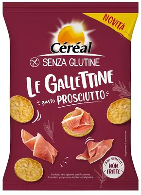 CEREAL SENZA GLUTINE GALLETTINE GUSTO PROSCIUTTO 70 G CEREAL SENZA GLUTINE GALLETTINE GUSTO PROSCIUTTO 70 G