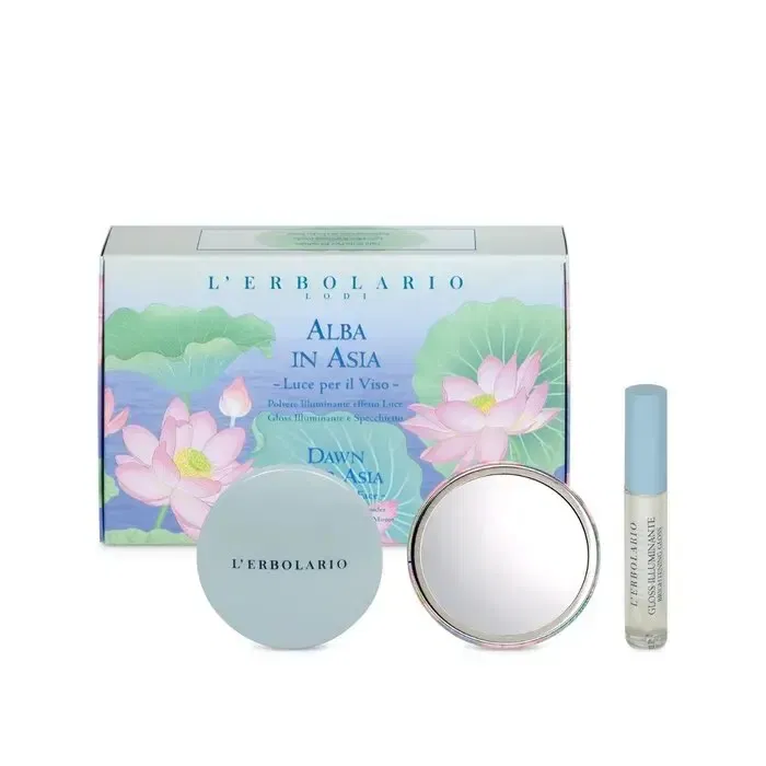Alba In Asia Kit Make Up Lipgloss 7 Ml + Polvere Illuminante 8,5 G