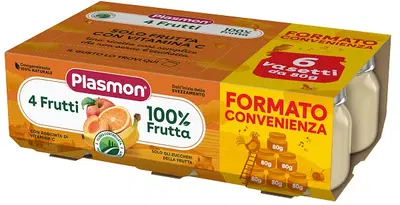 PLASMON OMOGENEIZZATO 4 FRUTTI 6X80 G PLASMON OMOGENEIZZATO 4 FRUTTI 6X80 G
