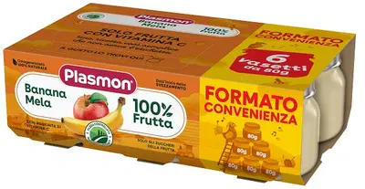 PLASMON OMOGENEIZZATO BANANA MELA 6X80 G PLASMON OMOGENEIZZATO BANANA MELA 6X80 G