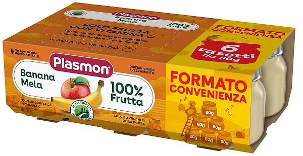 Plasmon Omogeneizzato Banana Mela 6 X80 G