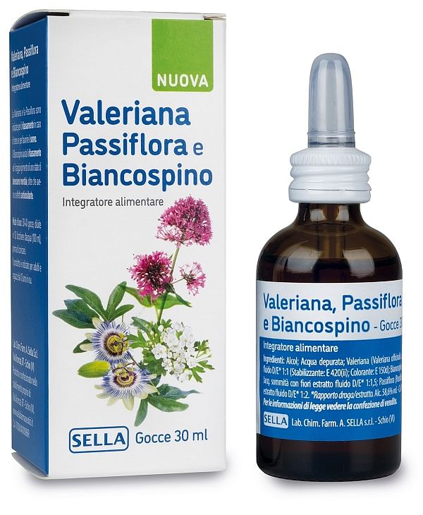 Valeriana Passiflora E Biancospino Gocce 30 Ml