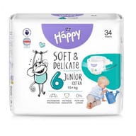HAPPY PANNOLINI 15+ KG JUNIOR EXTRA TAGLIA 6 34 PEZZI