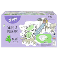 HAPPY PANNOLINI 8-14 KG MAXI TAGLIA 4 BOX COLORATI 124 PEZZI