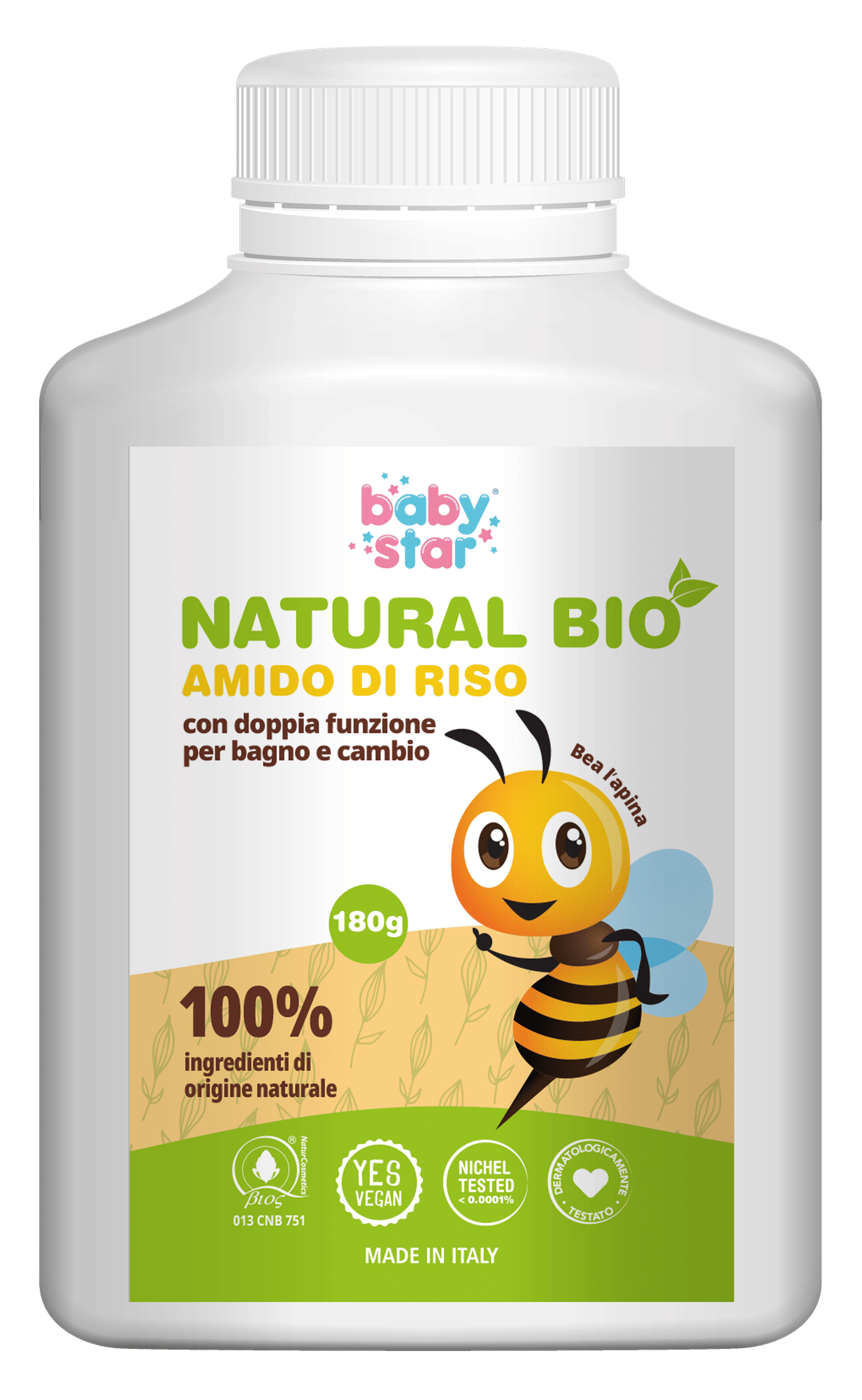 Babystar Amido Di Riso Natural Bio 180 G