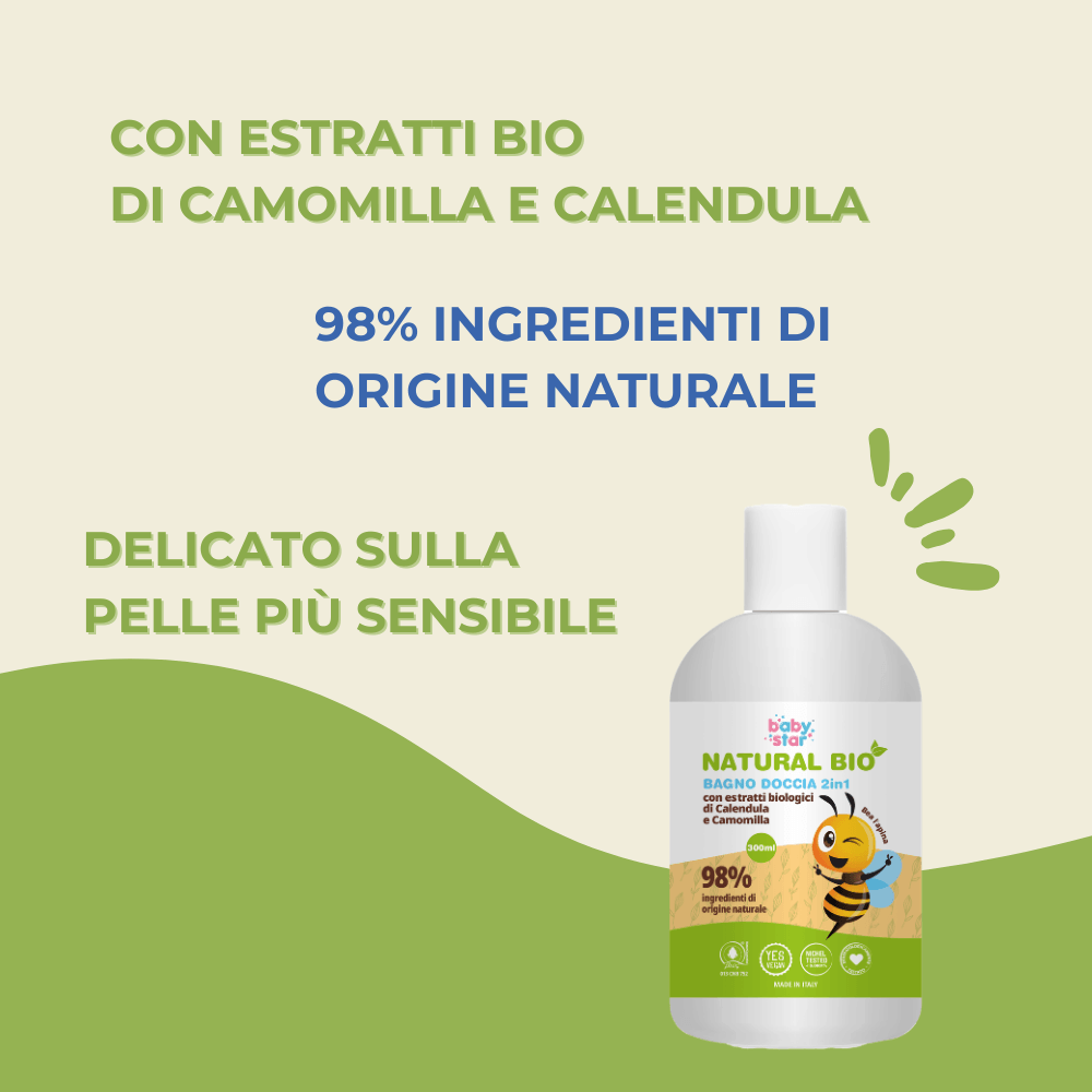 BABYSTAR BAGNODOCCIA 2IN1 NATURAL BIO